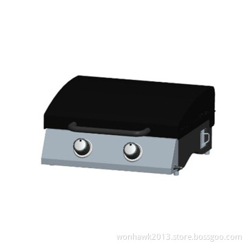 Gas Plancha BBQ Grill with 2 Burners for Euro (WSH-PL2B2)